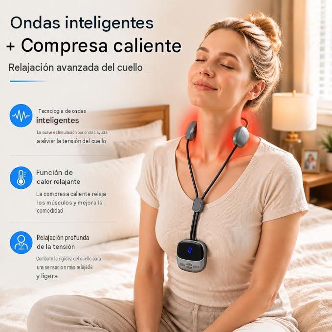 💆 Masajeador de Cuello Portátil Mini con Calor y Pulsaciones